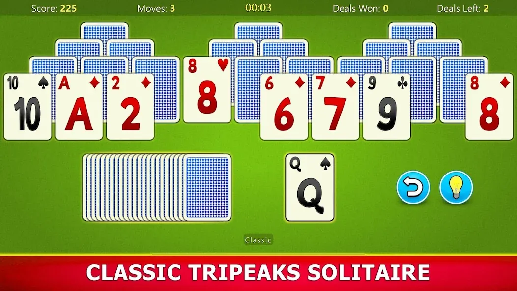 TriPeaks Solitaire Mobile  [МОД Много монет] Screenshot 1