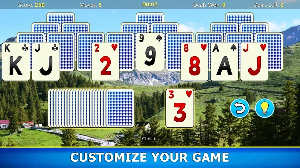 TriPeaks Solitaire Mobile  [МОД Много монет] Screenshot 3