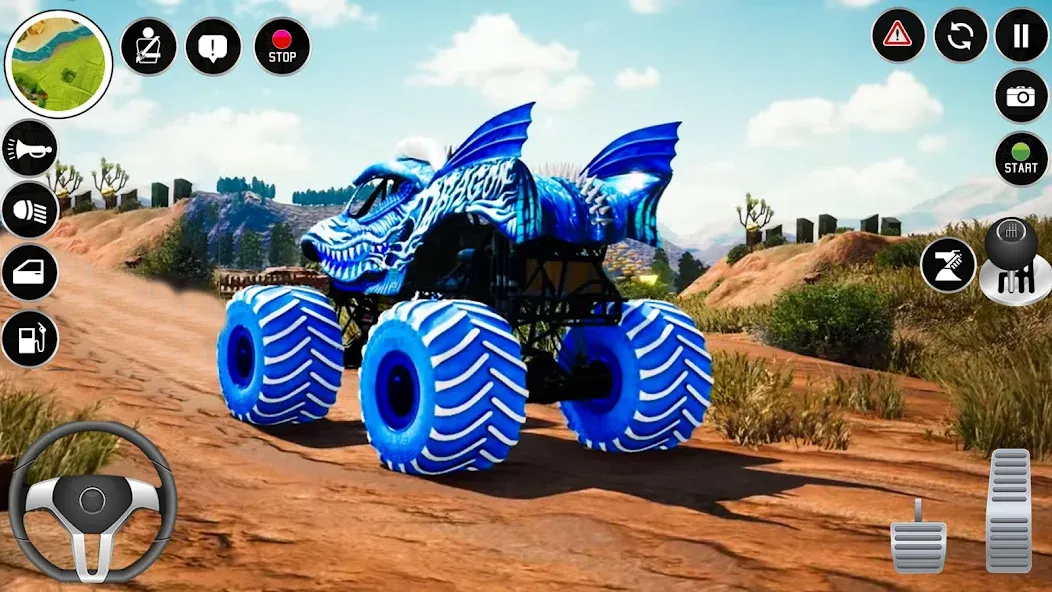 Extreme Monster Truck Game 3D (Монстр Трак Экстремальные Игры)  [МОД Бесконечные деньги] Screenshot 1