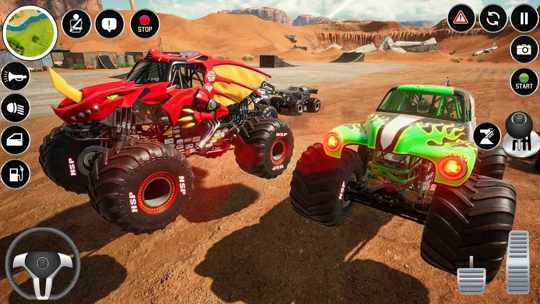 Extreme Monster Truck Game 3D (Монстр Трак Экстремальные Игры)  [МОД Бесконечные деньги] Screenshot 3