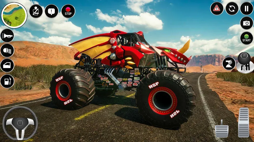 Extreme Monster Truck Game 3D (Монстр Трак Экстремальные Игры)  [МОД Бесконечные деньги] Screenshot 4