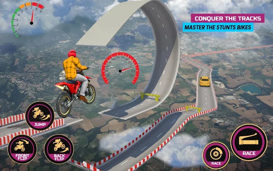 Racing Bike Stunt Games Master (Гонки на мотоциклах Мастер игр в трюки)  [МОД Menu] Screenshot 4