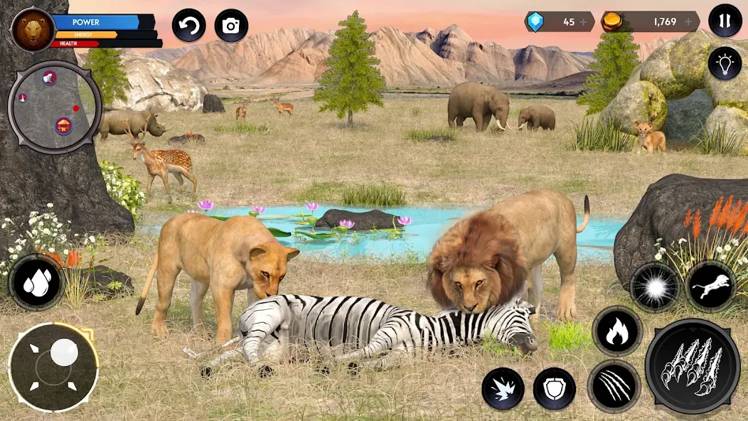 Lion Simulator Wild Lion Games  [МОД Menu] Screenshot 2