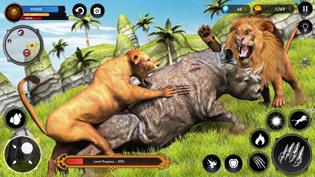 Lion Simulator Wild Lion Games  [МОД Menu] Screenshot 3