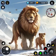 Взломанная Lion Simulator Wild Lion Games  [МОД Menu] - стабильная версия apk на Андроид