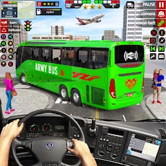 Взлом US Military Coach Simulator 3D  [МОД Много монет] - стабильная версия apk на Андроид