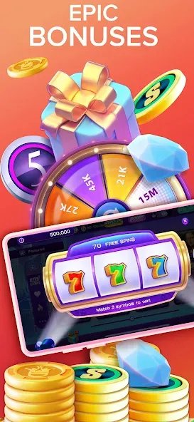 High 5 Casino: Real Slot Games (Хай 5 Казино)  [МОД Много монет] Screenshot 5