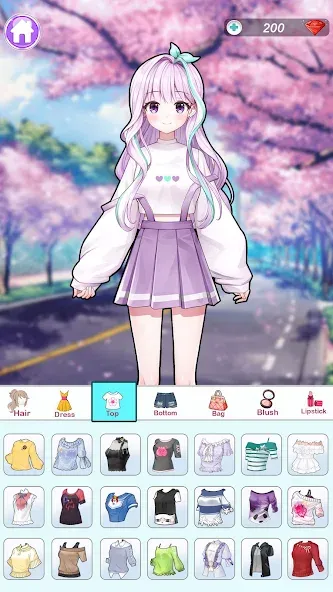 Anime Dress Up and Makeup Game  [МОД Бесконечные деньги] Screenshot 2