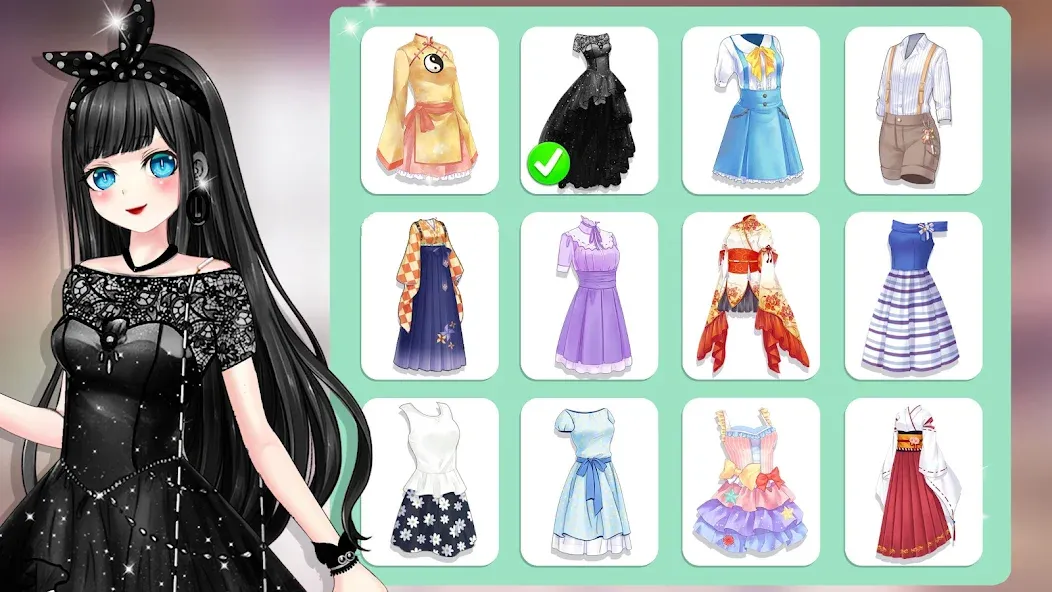 Anime Dress Up and Makeup Game  [МОД Бесконечные деньги] Screenshot 5