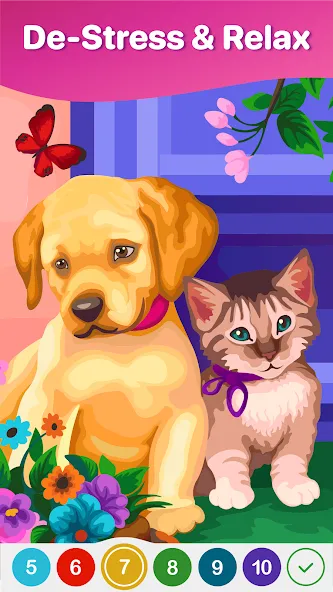 Hey Color Paint by Number Art  [МОД Много монет] Screenshot 2