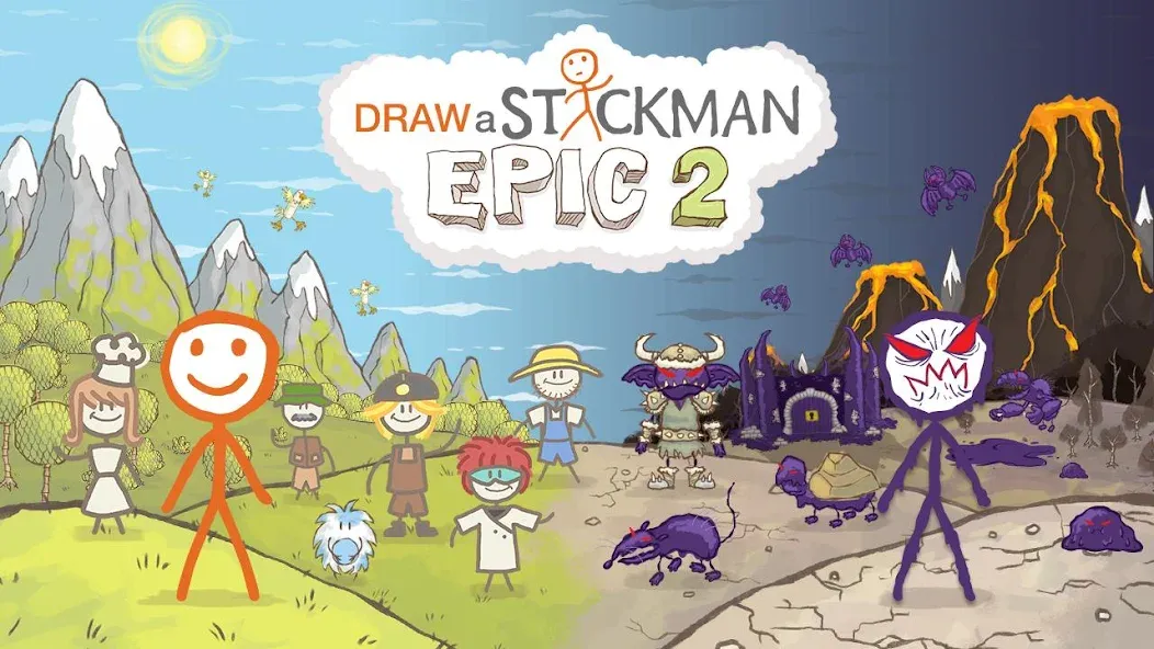 Draw a Stickman: EPIC 2 (Дроу э Стикман)  [МОД Бесконечные монеты] Screenshot 1