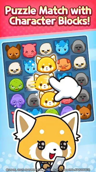 Aggretsuko : Match 3 Puzzle (Аггретсуко)  [МОД Меню] Screenshot 1