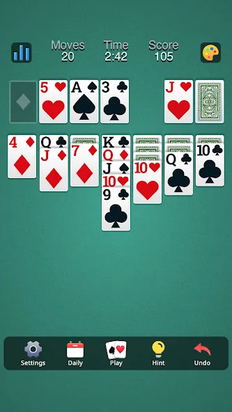 Classic Solitaire - Klondike (Солитер Клондайк Классик)  [МОД Бесконечные монеты] Screenshot 3