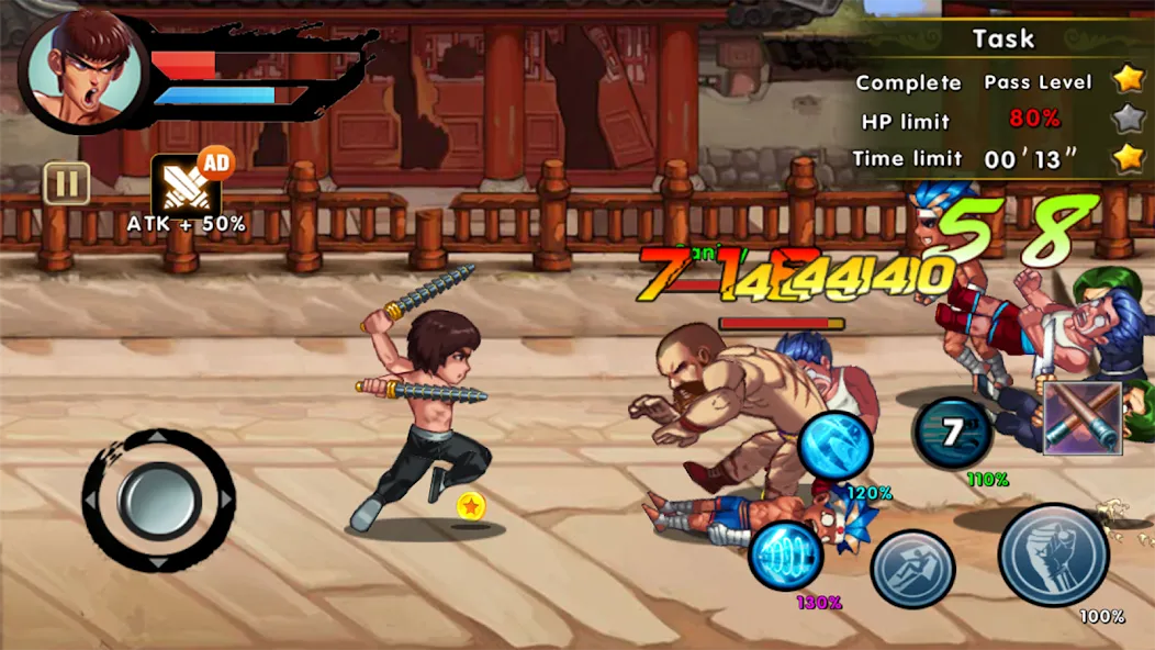 Kung Fu Attack: Final Fight (Кунгфу Атака)  [МОД Unlocked] Screenshot 4