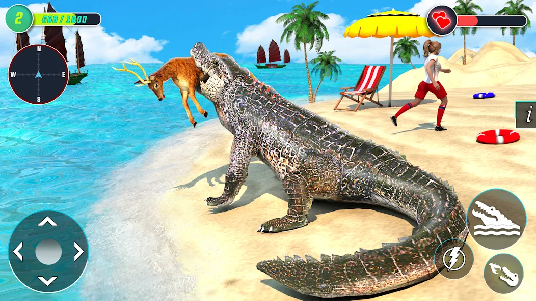 Crocodile Games: Animal Games  [МОД Unlocked] Screenshot 1