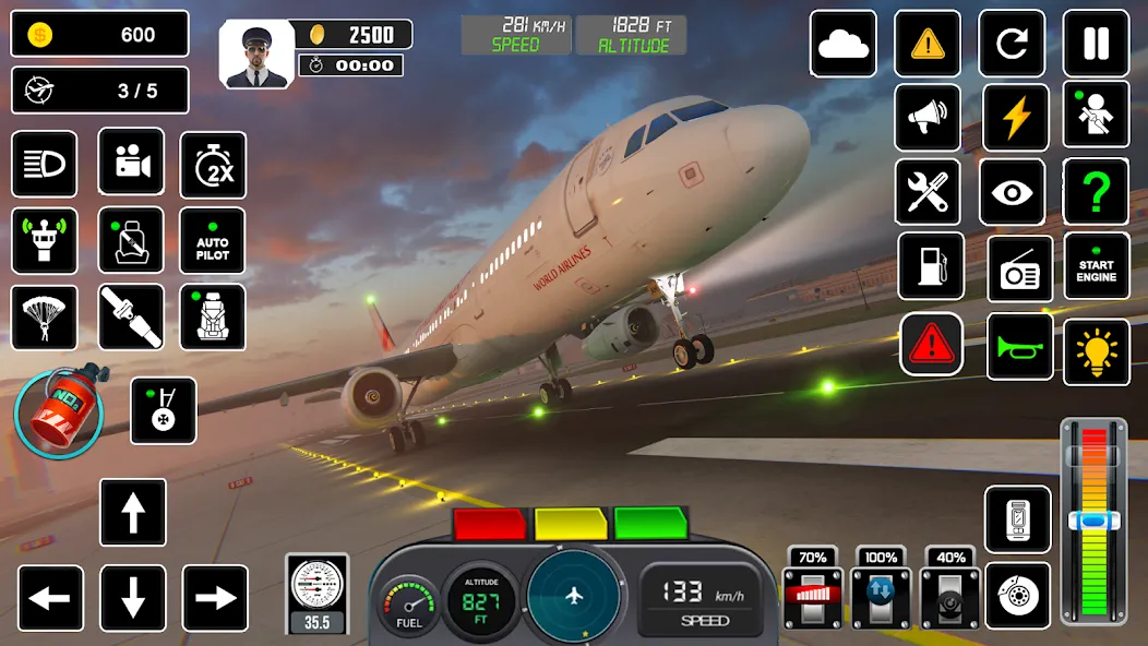 Pilot Flight Simulator Games  [МОД Menu] Screenshot 1