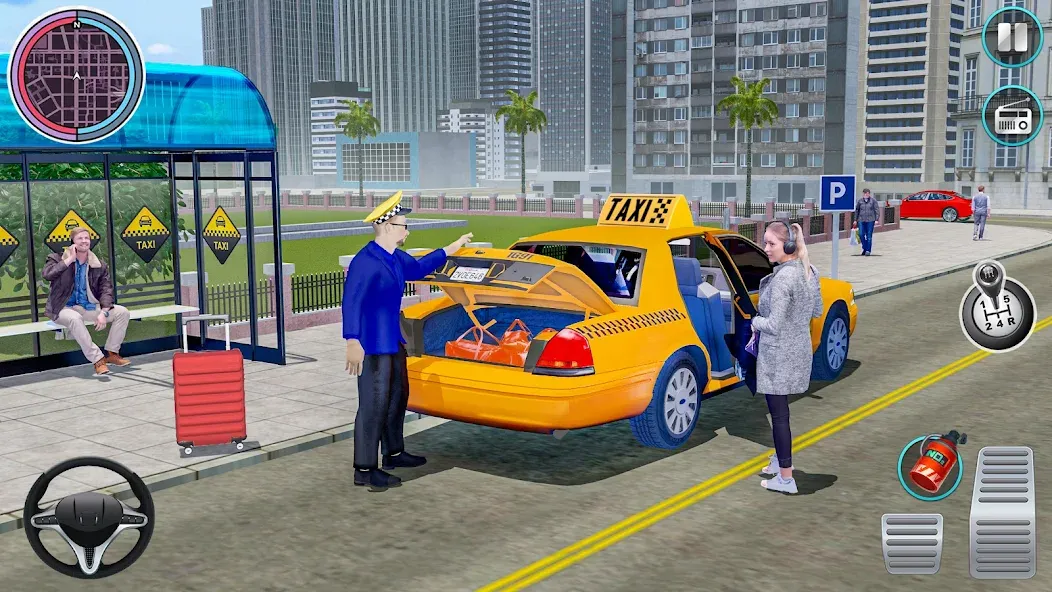 City Taxi Driving: Taxi Games  [МОД Бесконечные деньги] Screenshot 3