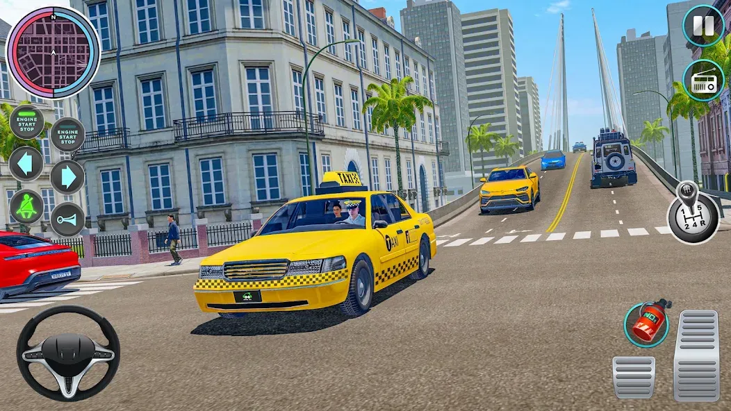 City Taxi Driving: Taxi Games  [МОД Бесконечные деньги] Screenshot 4