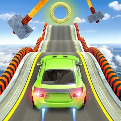 Взломанная Mega Ramp Car Stunts Race Game  [МОД Все открыто] - последняя версия apk на Андроид