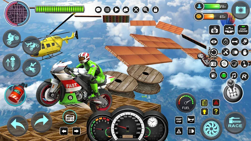 Mega Ramp Bike Stunts Games 3D  [МОД Все открыто] Screenshot 3