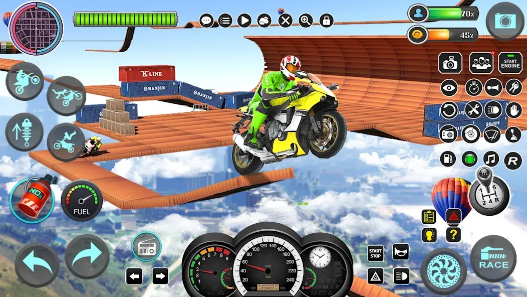 Mega Ramp Bike Stunts Games 3D  [МОД Все открыто] Screenshot 5