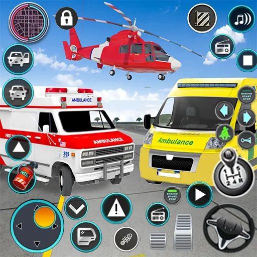 Heli Ambulance Simulator Game  [МОД Unlimited Money] Screenshot 1