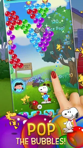 Bubble Shooter - Snoopy POP! (Бабл шутер)  [МОД Unlimited Money] Screenshot 1