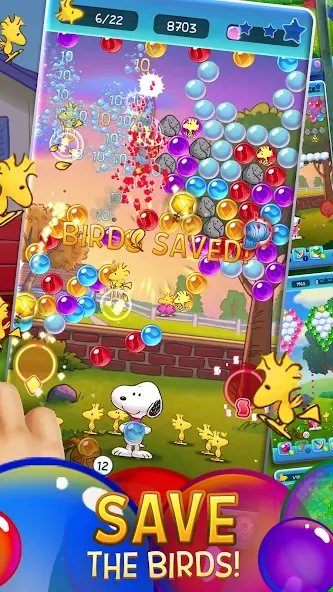 Bubble Shooter - Snoopy POP! (Бабл шутер)  [МОД Unlimited Money] Screenshot 2