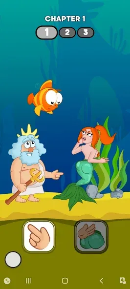 Neptune vs Mermaid: Fish Prank (Нептун против Русалки)  [МОД Бесконечные монеты] Screenshot 1