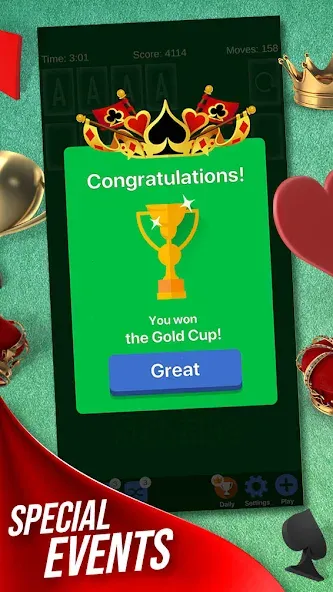 Solitaire + Card Game by Zynga  [МОД Много монет] Screenshot 3