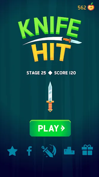 Knife Hit (На русский язык   переводится как Удар ножом)  [МОД Menu] Screenshot 4