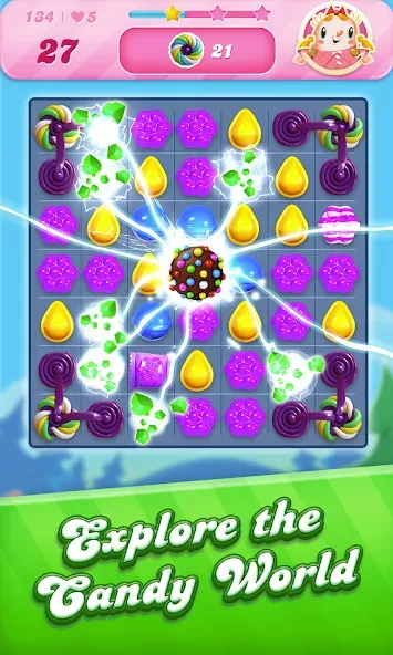 Candy Crush Saga (Кенди Краш Сага)  [МОД Unlimited Money] Screenshot 1