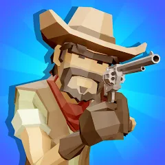 Скачать взломанную Western Cowboy: Shooting Game (Вестерн Каубой)  [МОД Unlocked] - полная версия apk на Андроид