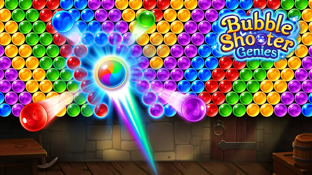 Bubble Shooter Genies  [МОД Menu] Screenshot 3