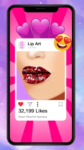 Lip Art Makeup Beauty Game  [МОД Unlimited Money] Screenshot 2