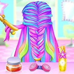 Взлом Braided Hair Salon Girls Games  [МОД Меню] - стабильная версия apk на Андроид