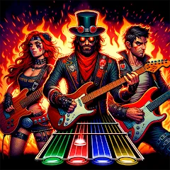 Взломанная Guitar Hero Mobile: Music Game (Гитар Хиро Мобайл)  [МОД Unlocked] - полная версия apk на Андроид