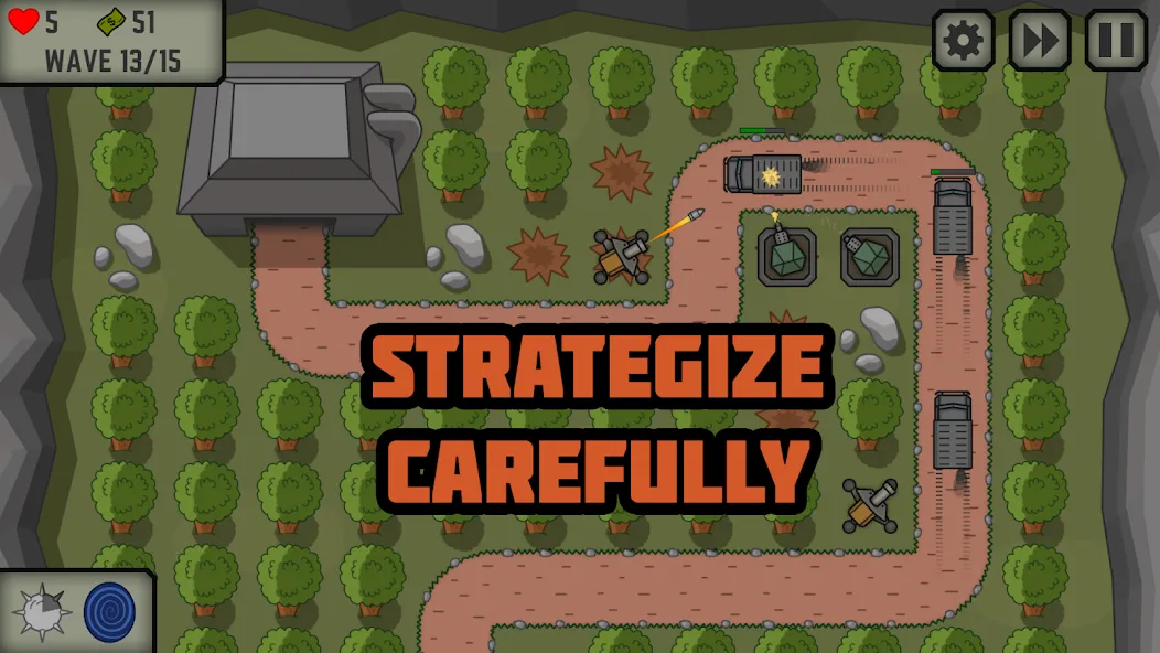 Tactical War: Tower Defense  [МОД Бесконечные монеты] Screenshot 1