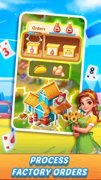 Solitaire Farm Adventure (Солитер)  [МОД Unlocked] Screenshot 3