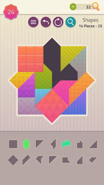 Polygrams - Tangram Puzzles (Полиграммы)  [МОД Все открыто] Screenshot 4