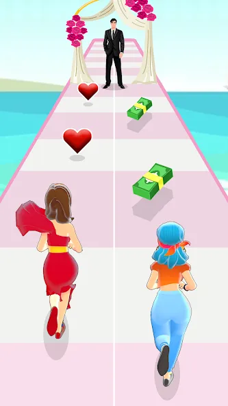 Girl Run 3D - Fun Running Game (девушка бежит)  [МОД Бесконечные монеты] Screenshot 2