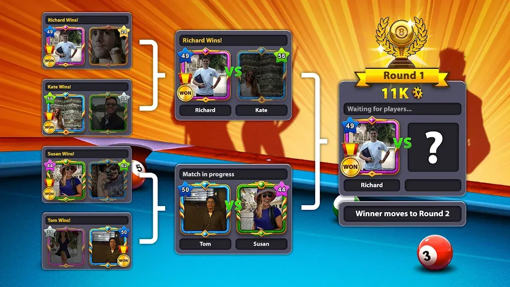 8 Ball Pool (Шаровый Бильярд)  [МОД Menu] Screenshot 4