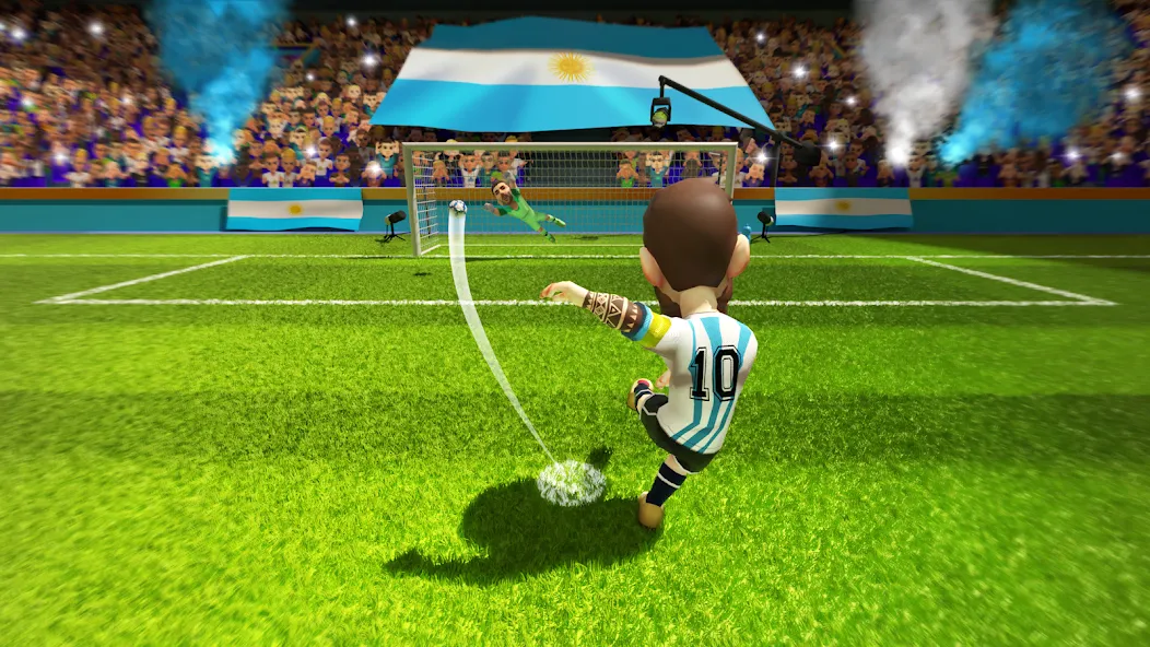 Mini Football - Mobile Soccer (Мини Футбол)  [МОД Mega Pack] Screenshot 1