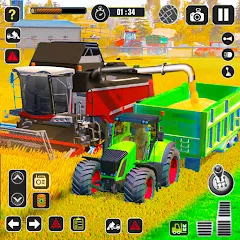 Взломанная Tractor Farming Game Harvester  [МОД Unlimited Money] - стабильная версия apk на Андроид