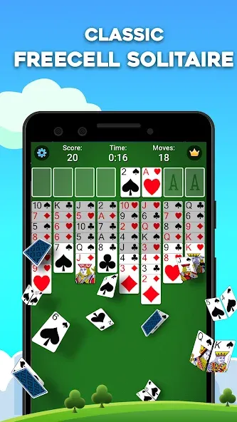 FreeCell Solitaire: Card Games (Фрицелл пасьянс)  [МОД Много монет] Screenshot 1