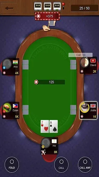 Texas holdem poker king  [МОД Бесконечные монеты] Screenshot 4