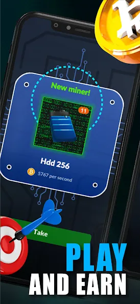 Merge Crypto Miner: Earn Money (Мердж Крипто Майнер)  [МОД Menu] Screenshot 1