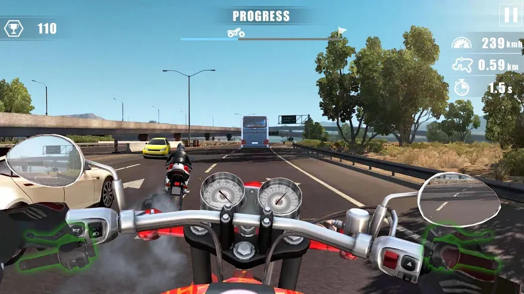 Moto Bike Race : Driving Car (Мото Байк Рейс)  [МОД Все открыто] Screenshot 3