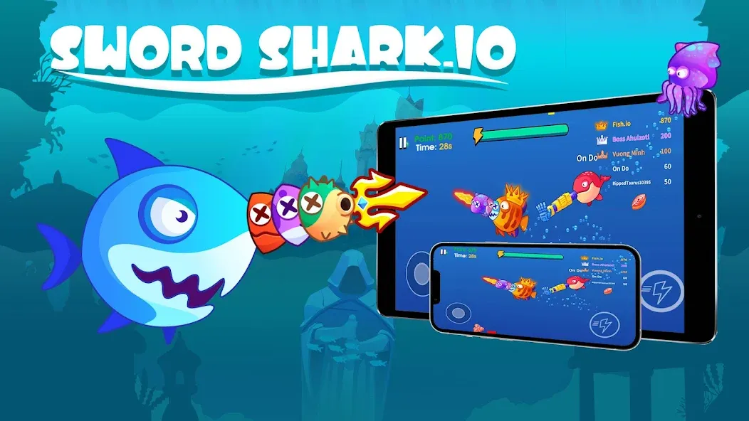 Sword Shark.io - Hungry Shark  [МОД Mega Pack] Screenshot 1