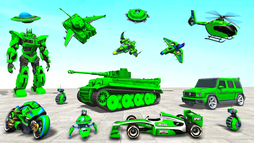 Tank Robot Game Army Games (армейский танк робот трансформационная игра)  [МОД Unlimited Money] Screenshot 2